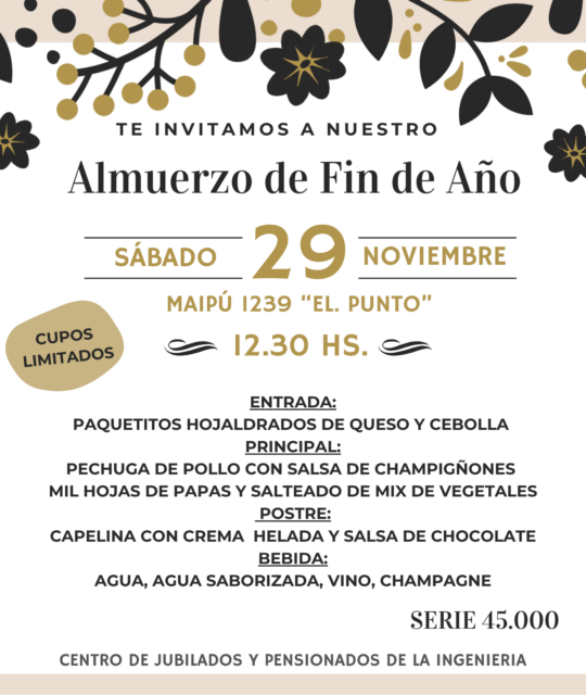 Invitación Almuerzo 29.11.25