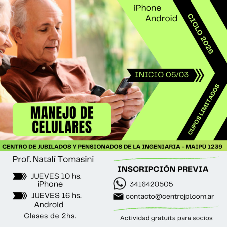 Flyer Curso Manejo de Celulares 2026 CJPI