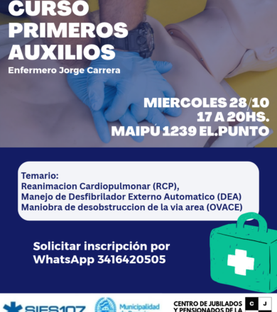 Flyer Curso primeros auxilios 2026